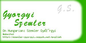 gyorgyi szemler business card